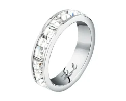 Pierścionek ze stali szlachetnej z cyrkoniami - Karl Lagerfeld