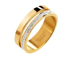 Pierścionek ze stali szlachetnej z kryształami