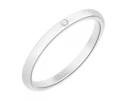 Pierścionek ze stali szlachetnej z cyrkonią