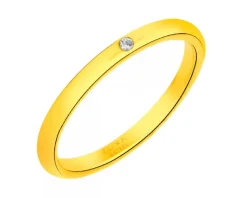 Pierścionek ze stali szlachetnej z cyrkonią