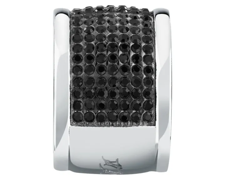 Pierścionek ze stali szlachetnej z cyrkoniami - Karl Lagerfeld