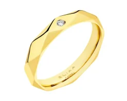 Pierścionek ze stali szlachetnej z cyrkonią