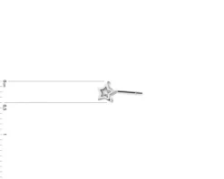 Pojedynczy kolczyk srebrny z cyrkonią - gwiazda