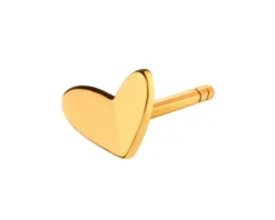 Pojedynczy srebrny kolczyk - serce