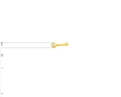 Pojedynczy złoty kolczyk z cyrkonią do nosa