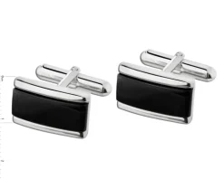 Spinki do mankietów srebrne z onyksami