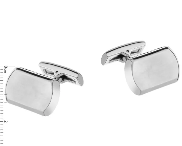 Spinki do mankietów ze stali szlachetnej