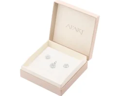 Srebrne kolczyki i zawieszka z cyrkoniami - komplet