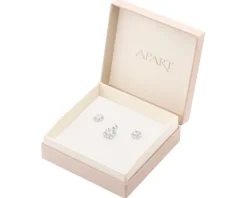 Srebrne kolczyki i zawieszka z cyrkoniami - komplet