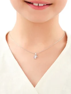 Srebrne kolczyki i zawieszka z emalią - komplet - jednorożce