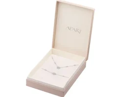 Srebrny naszyjnik i bransoletka z cyrkoniami - komplet - gwiazdy