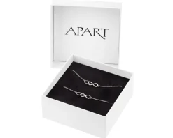 Srebrny naszyjnik i bransoletka - komplet - koła, nieskończoności