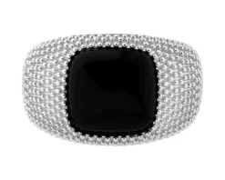 Sygnet srebrny z onyksem