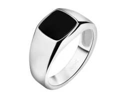 Sygnet srebrny z onyksem