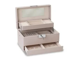 Szkatułka na biżuterię w kolorze beżowym
