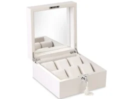 Szkatułka na zegarki w kolorze beżowym