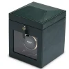 Wolf Rotomat British Racing Single Watch Winder with storage Green