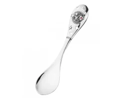 Łyżeczka srebrna z kryształem - dziewczynka