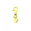 Zawieszka charms z żółtego złota z diamentami - kot - 0,006 ct - próba 375