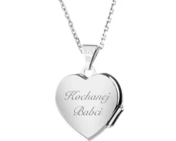 Zawieszka srebrna - Dzień Babci, serce