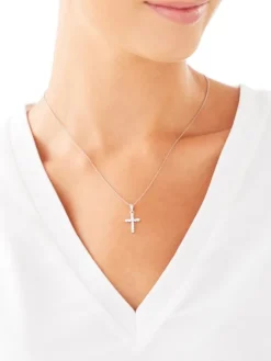 Zawieszka srebrna - krzyż