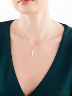 Zawieszka srebrna - krzyż