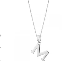 Zawieszka srebrna - litera M