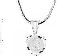 Zawieszka srebrna - medalik Matka Boska Częstochowska