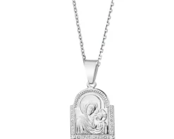 Zawieszka srebrna - medalik prawosławny