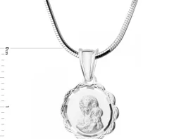 Zawieszka srebrna - medalik Matka Boska Częstochowska