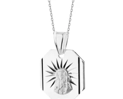 Zawieszka srebrna - medalik Matka Boska Częstochowska