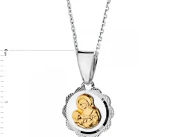 Zawieszka srebrna - medalik Matka Boska