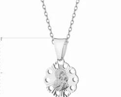 Zawieszka srebrna - medalik Matka Boska Częstochowska