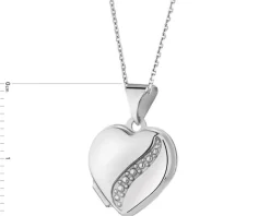 Zawieszka srebrna - puzderko - serce