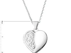 Zawieszka srebrna - puzderko - serce