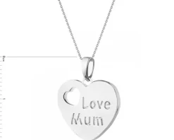 Zawieszka srebrna - serca, mama