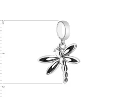 Zawieszka srebrna beads - ważka