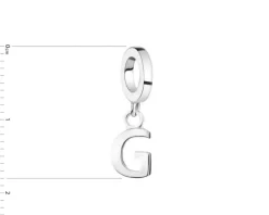 Zawieszka srebrna beads - litera G