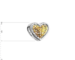 Zawieszka srebrna beads - serce