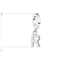 Zawieszka srebrna beads - litera R