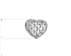 Zawieszka srebrna beads - serce