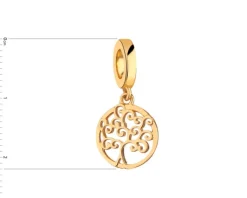 Zawieszka srebrna beads - drzewko