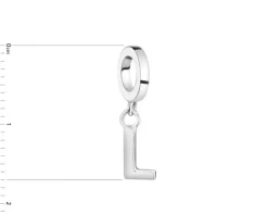 Zawieszka srebrna beads - litera L