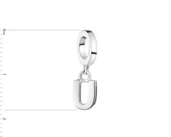 Zawieszka srebrna beads - litera U