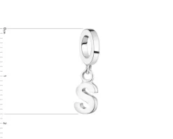 Zawieszka srebrna beads - litera S