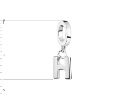 Zawieszka srebrna beads - litera H