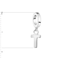 Zawieszka srebrna beads - litera T