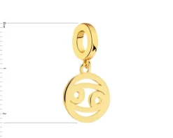 Zawieszka srebrna beads - Rak