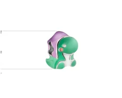 Zawieszka srebrna beads dla dziecka z emalią - dinozaur