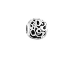 Zawieszka srebrna beads z cyrkonią